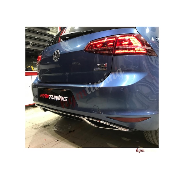 Golf 7 Difüzör. 7.5 Görünüm. Krom Egzozlu Difüzör. Parlak Siyah