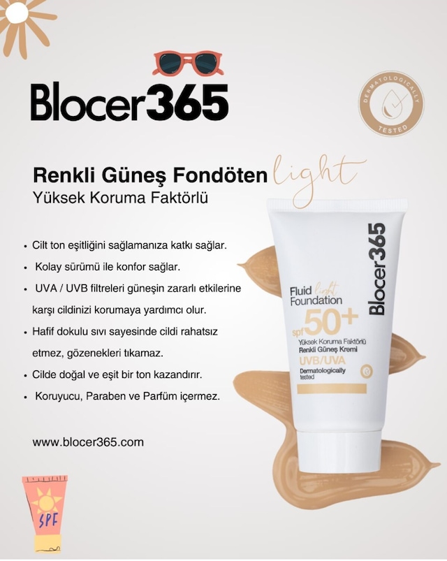 Blocer365 Güneş Kremi Light Fluid SPF50 50 ML