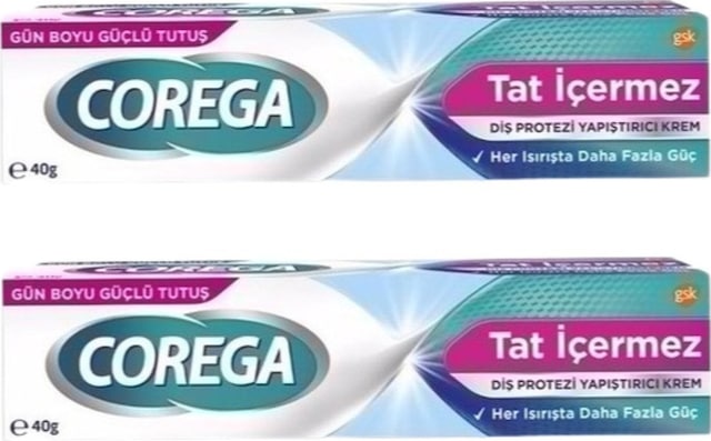 Tat Içermez Diş Protezi Yapıştırıcı Krem 40g 2 Adet