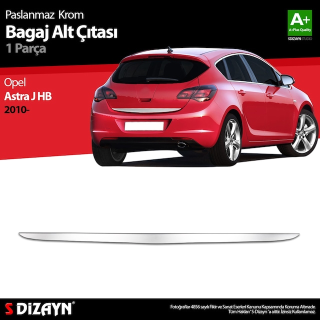 S-Dizayn Opel Astra J Hb Krom Bagaj Alt Çıta 2010 Üzeri N11.5627