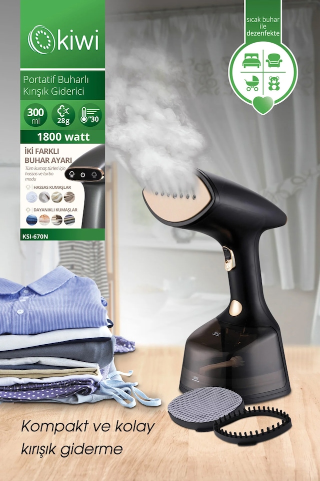 Kiwi KSI-670N 1800 W Portatif Buharlı Kırışıklık