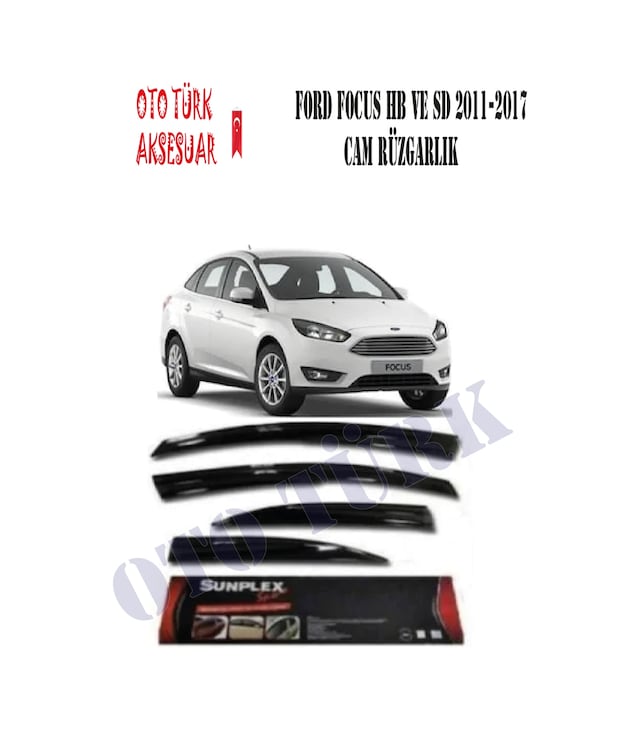 Ford Focus 3 Focus 4 2011-2017 Mugen Cam Rüzgarlığı 4 Lü