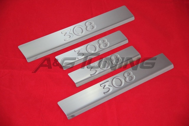 Peugeot 308 Krom Kapı Eşiği 4Prç 2007-2013 Paslanmaz Çelik N11.3665
