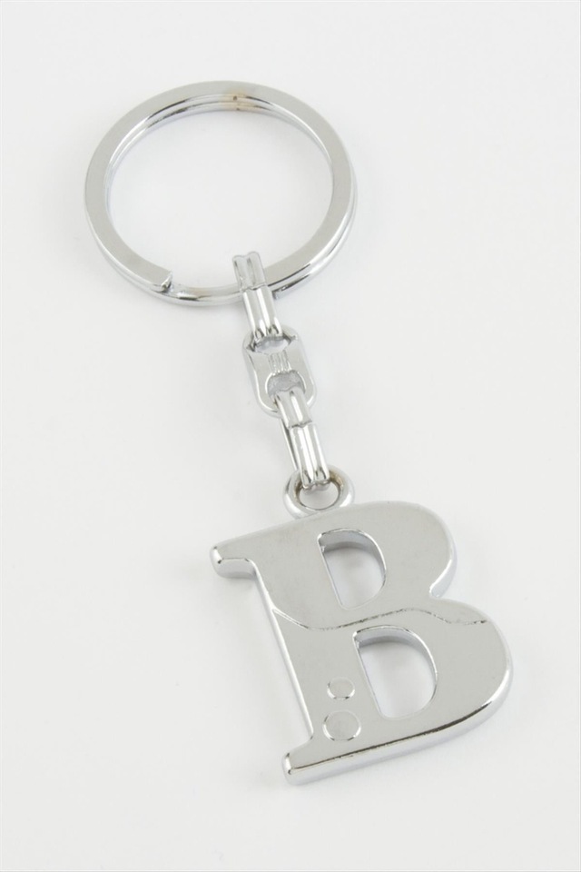 Harfli - 674 - Metal - Spt-gld - Anahtarlık B Çok Renkli