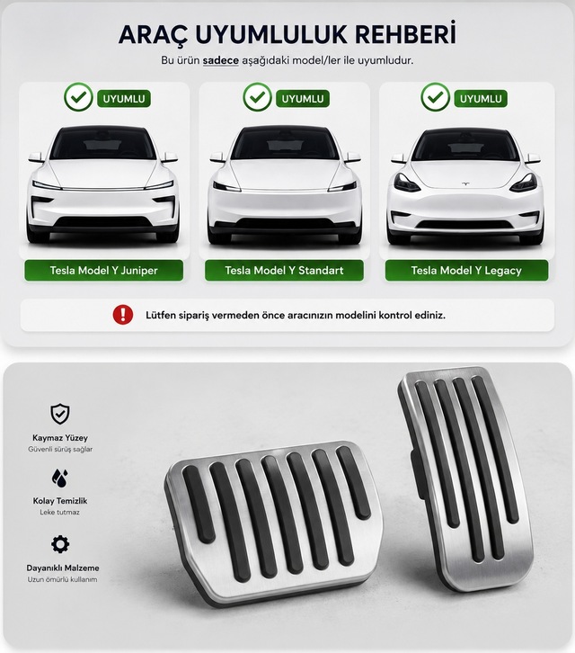 Tesla Model Y Juniper Standart Legacy Pedal Seti Aksesuar