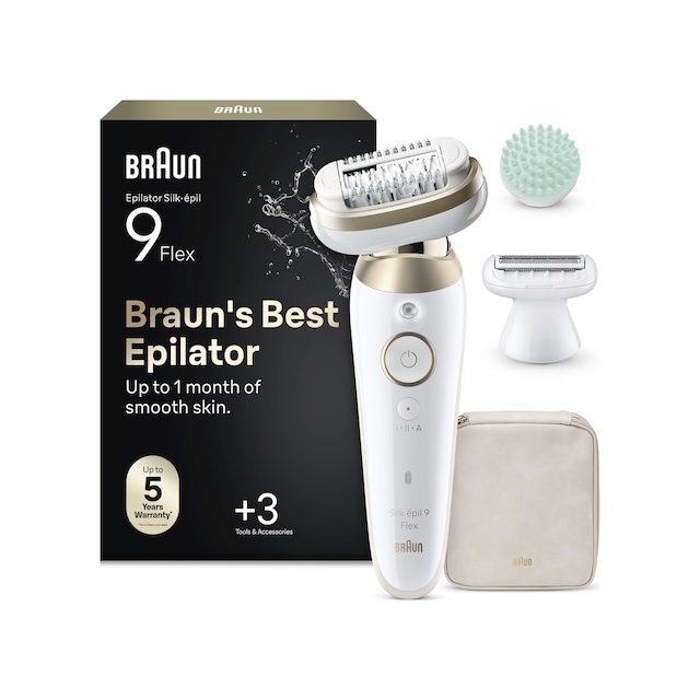 Braun Silk Épil 9 Flex Epilatör, Islak Ve Kuru, Kalıcı Pürüzsüz Cilt, 9-071 3d