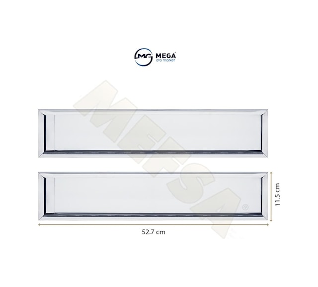 Mega Oto Market Paslanmaz Krom Metal Plakalık 52.7Cm X 11.5Cm 2 Adet 357558117 Farklı Seçenek Yok Farklı Seçenek Yok