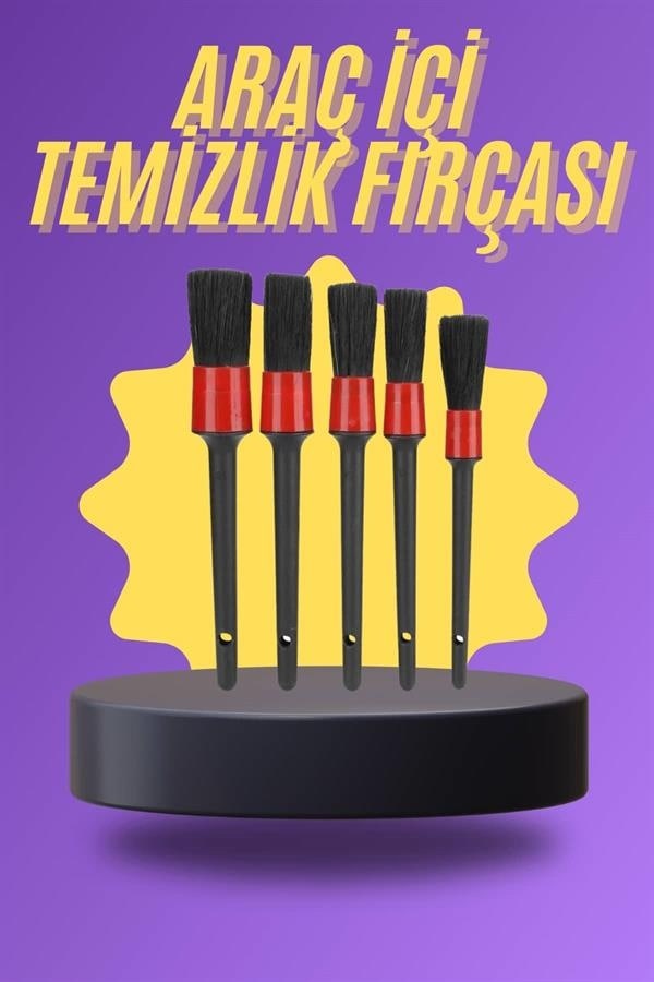 5 Parça Araç İçi Temizlik Fırçası Araç İçi-dışı Temizleme Semeglbl - 13 Fırça Seti