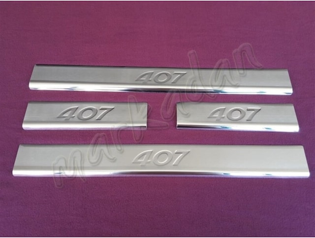 Woc Chrome Peugeot 407 Krom Kapı Eşiği 2004-2010 4 Parça Paslanma