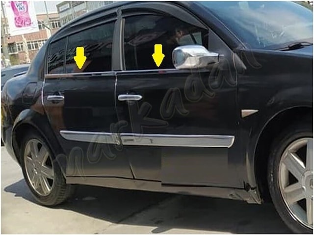 Markadan Renault Megane 2 Sedan Krom Cam Çıtası 2004-2010 4 Parça