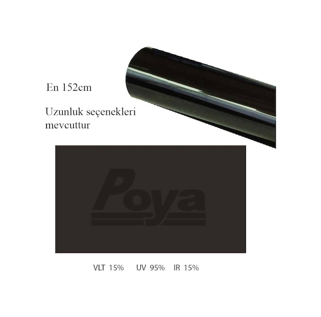 Koyu Siyah Cam Filmi 152Cm X 60M - Dark Black %15