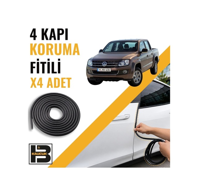 Volkwagen Amarok 2010-2016 Kapı Koruma Fitili-4 Kapı-siyah-bm2403
