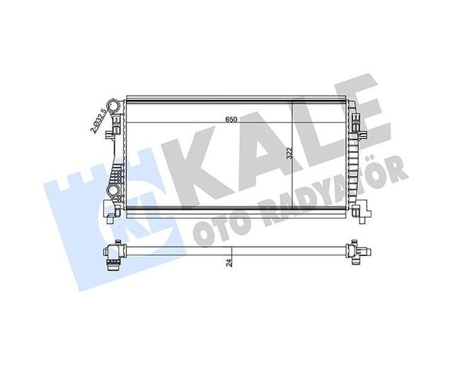 Su Radyatörü Kale 355555 Volkswagen Golf Vıı / Audi A3 / Seat Leon 2013+