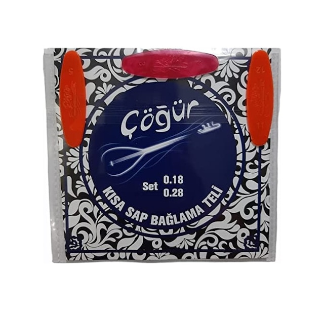 Çöğür Kısa Sap Bağlama Saz 0.18 Tam Takım Tel + 3 Tezene
