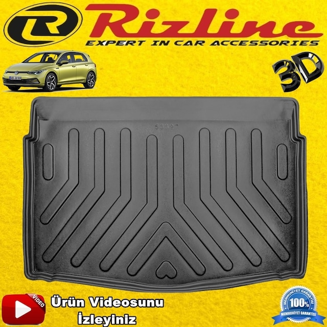 Vw Golf 8 Alt Bagaj Havuzu 3D Siyah 2020 Sonrası Rizline N11.4483