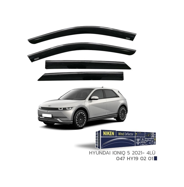 Niken Hyundai Ioniq 5 Cam Rüzgarlığı Kromlu 4&apos Lü 2021+ Sonra