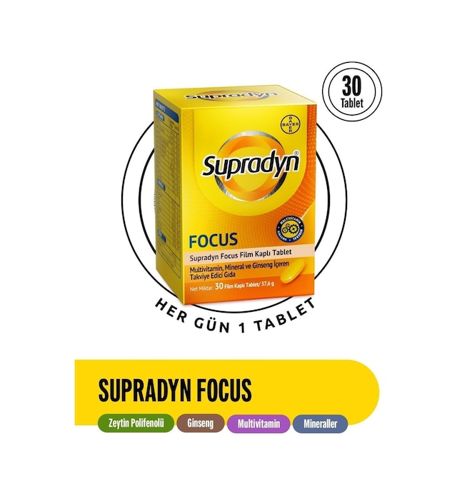 Supradyn Focus Takviye Edici Gıda 30 Tablet
