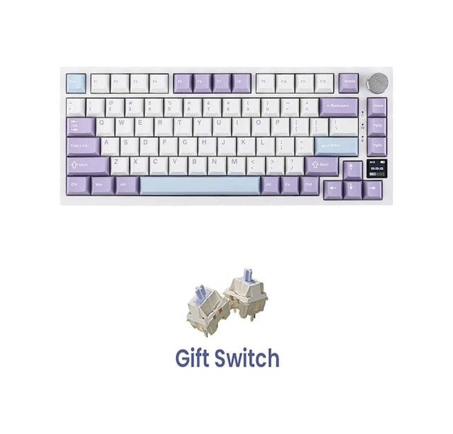 Ak820 Pro Mekanik Oyun Klavyesi,3 Modlu Tft Renkli Ekran Ve Cnc Düğmeli 81 Tuş,rgb Aydınlatma