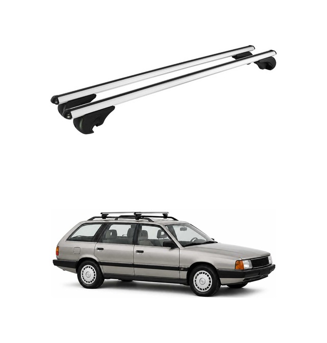 Audi 100 Avant 1983-1991 Arası Uyumlu Port Bagaj Taşıyıcı Ara Atkı Alüminyum Gümüş 2 Parça