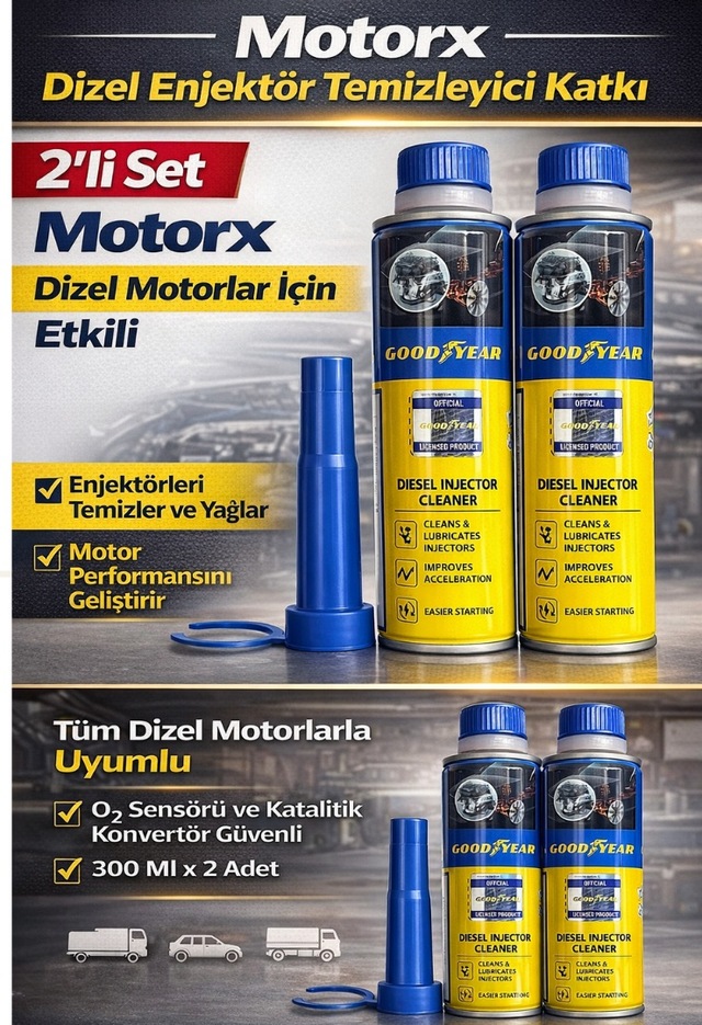 Dizel Enjektör Temizleyici Yakıt Katkısı 2x300 Ml 2 Li Set Motorx