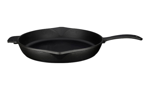 Lava Döküm Yuvarlak Kızartma Tavası Metal Kulplu Çap 34 CM