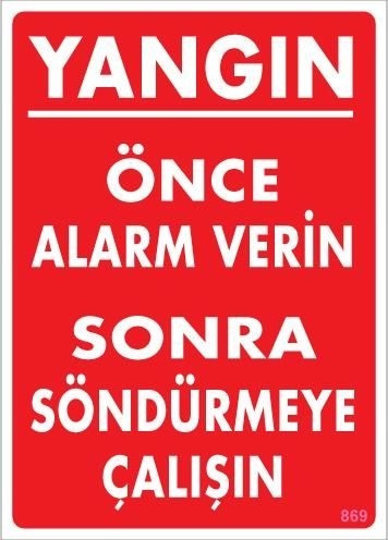 Buradabulabilirsin Yangın Nasıl Söndürülür Uyarı Levhası 25x35 Kod:869 Nl