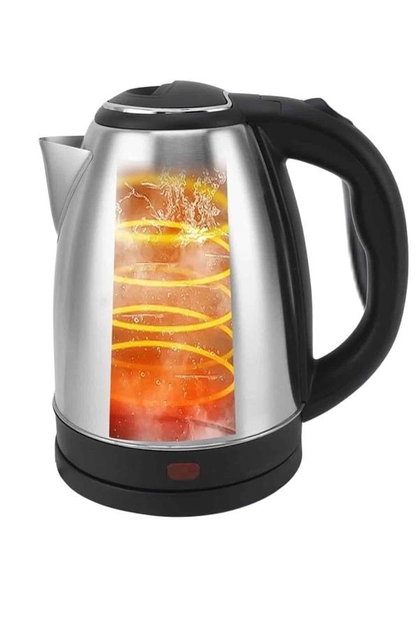 Mey İthalat Elektrikli Paslanmaz Çelik Su Isıtcı Çelik Kettle 1.8 Lt. Uzun Ömürlü