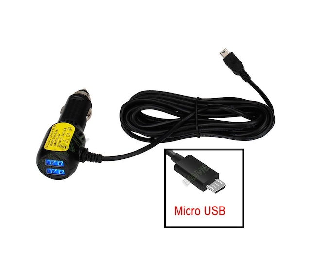 Micro Usb Kablolu Şarj Cihazı 2 Port Usb Micro Usb Çakmak Şarj Aleti