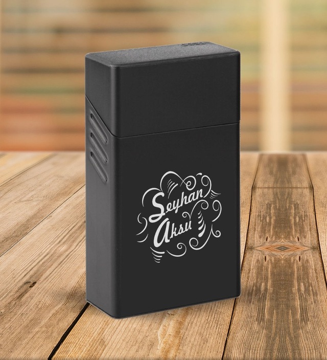Bk Gift Kişiye Özel İsimli Siyah Touch/slender Boy Metal Sigara Kutusu-6