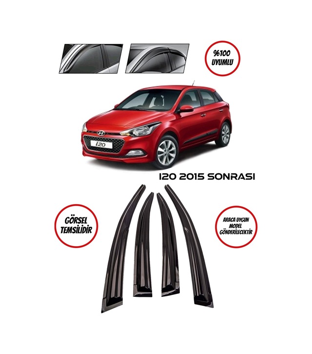 Hyundai İ20 Cam Rüzgarlığı 2015 Sonrası 4lü Takım