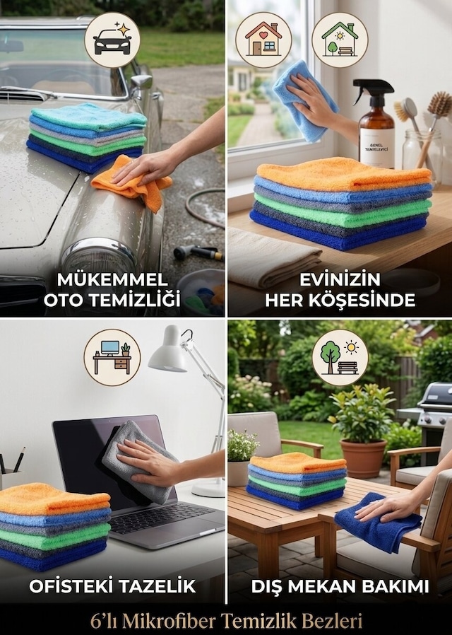 Bsg 6lı Mikrofiber Bez Bsg 99-993-035