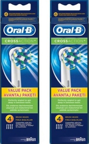 Oral-B Diş Fırçası Yedek Başlığı Cross Action 2 x 4'lü