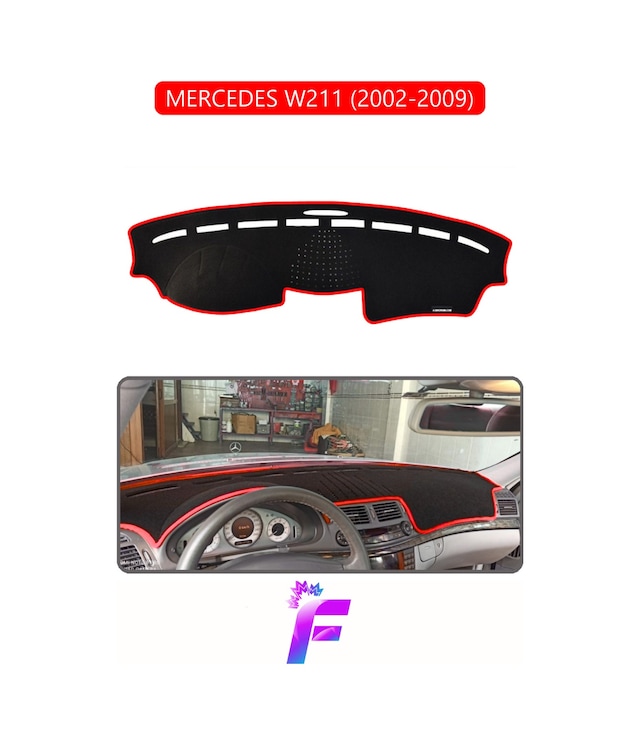 Mercedes W211 2002-2009 Uyumlu Torpido Örtüsü Yansıma Önleyici Kolay Montaj Tam Koruma H27 Torpido Halısı