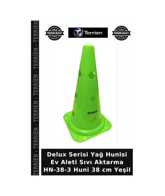 Özel Üretim Su Hunisi Garaj Gereci Atölye Aracı Hn-38-3 Huni 38 Cm Yeşil