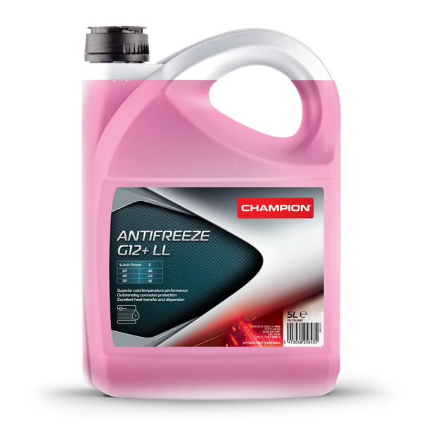 Champion G12 Pembe Antifriz 5litre G12+ LL ( Kalıcı Koruma ve Yüksek Performans Soğutma Sıvısı )