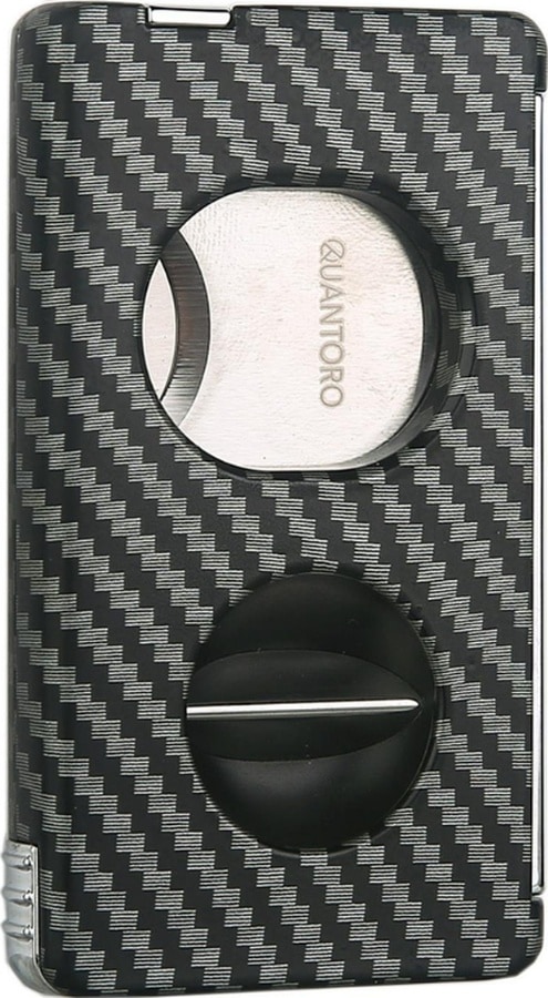 Quantoro Karbon Desenli V-cut & Giyotin Metal Puro Makası Kesici - Trz2007