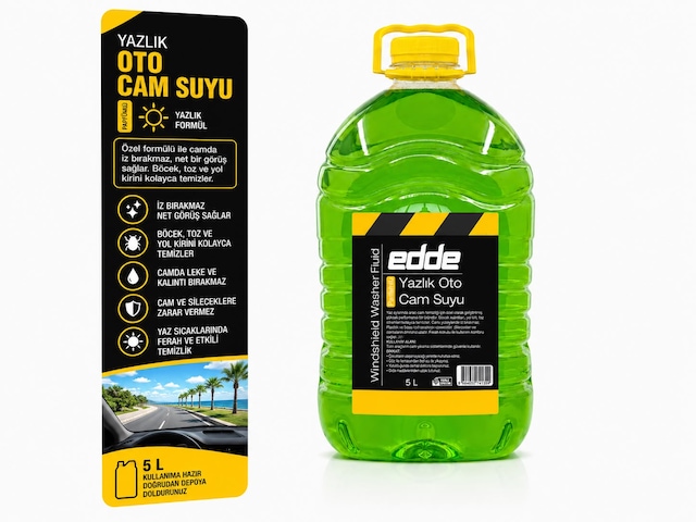 Edde Yazlık Parfümlü Oto Cam Suyu 5l Araba Araç Oto Yazlık Silecek Suyu