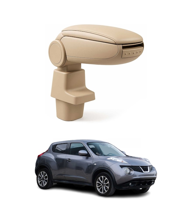 Nissan Juke 2010-2019 Uyumlu Kolçak Kol Dayama Bej Suni Deri Araca Özel