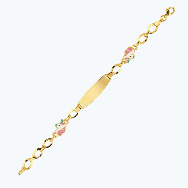 Altınbaş 22 Ayar Altın Çocuk Unicorn Künye Bjrbl0013-25925 Renkli