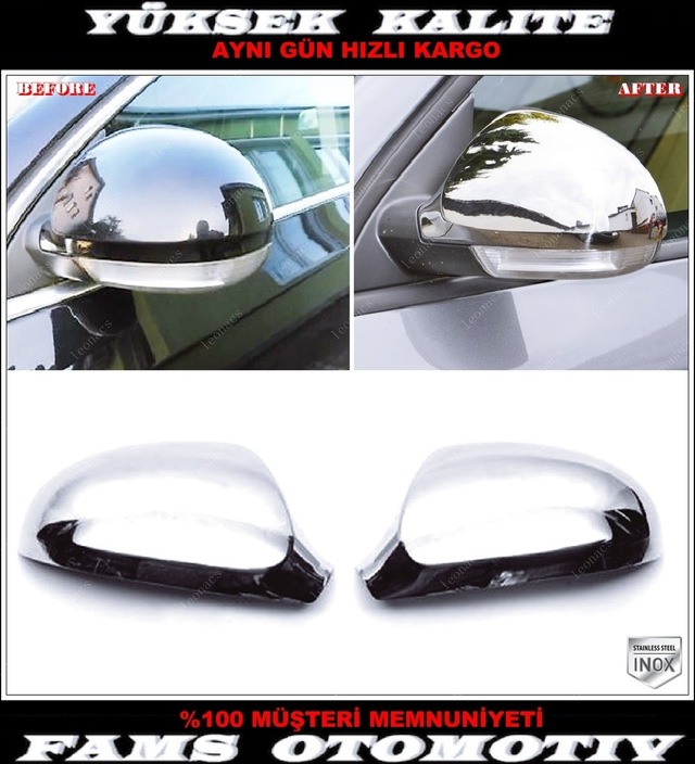 Vw Passat B6 Krom Ayna Kapağı 2 Prç. 2005-2011 Arası P.çelik