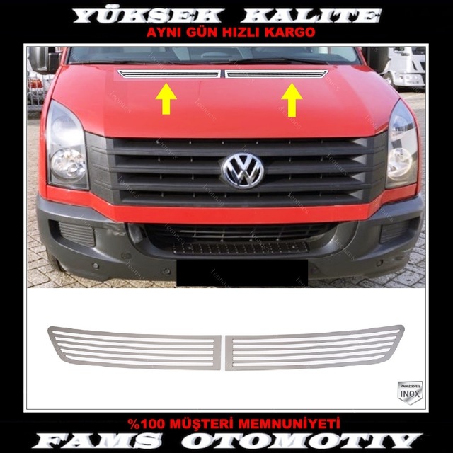 Vw Crafter Krom Kaput Havalandırma Çerçeve 2 Prç 2012 Üzeri