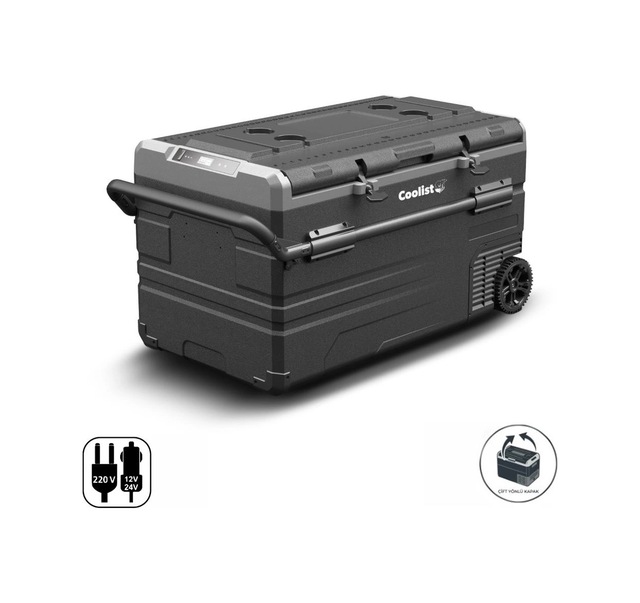 Coolist Clk120w 12/24v 220volt 114 Litre Tek Bölmeli Tekerlekli Outdoor Kompresörlü Oto Buzdolabı/do