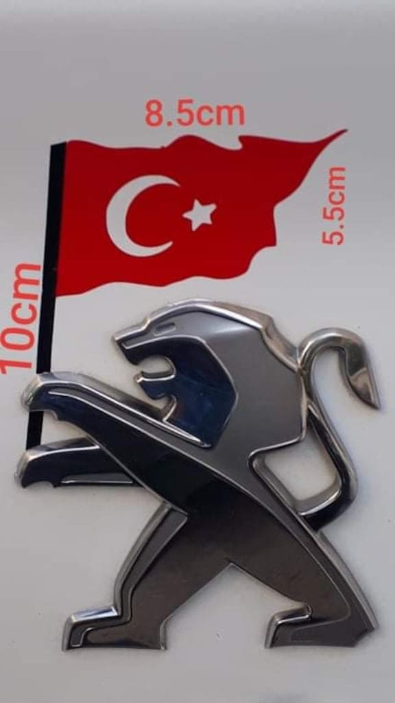 Türk Bayrağı Peugeot Logo Sticker