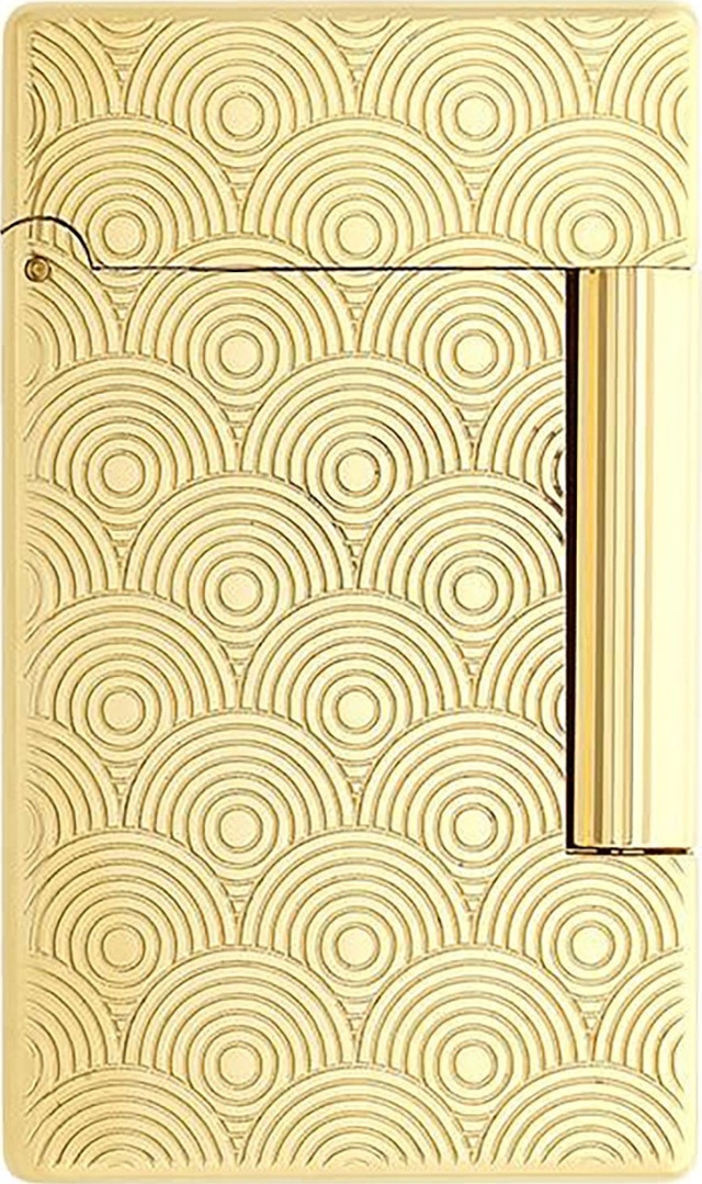 S.t. Dupont Initial Guilloche Gold Daire İşlemeli Puro Çakmağı 20845