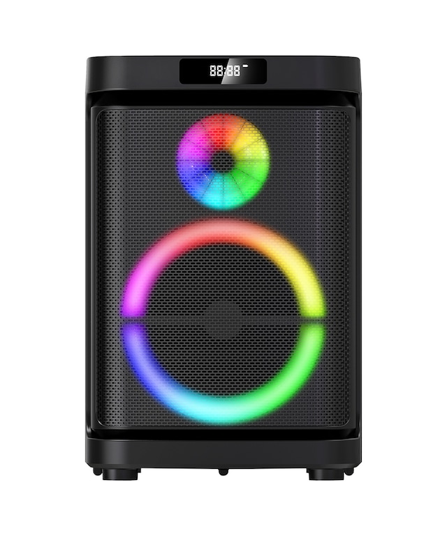 Gd-1019 Dijital Led Göstergeli Çift Mikrofonlu Rgb Tws 10 İnç Stereo Bass Kablosuz Karaoke Hoparlör