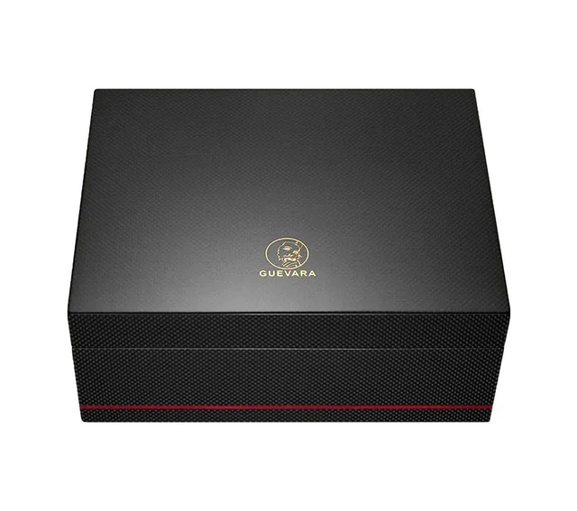 Guevara Karbonfiber Humidor Puro Kutusu Siyah 40s