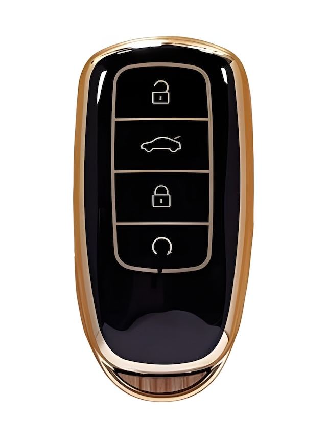 Chery Tiggo 8 Omoda 5 Tiggo 7 Uyumlu Anahtar Kumanda Kılıfı Oto Anahtarlık Siyah Gold