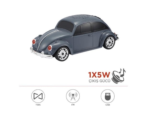 Torima D-49 Araba Voswos Retro Tasarım Bluetooth Hoparlör