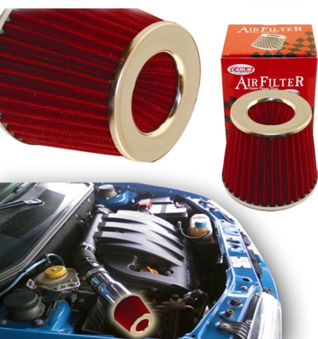 Carub Ses ve Perans Açık Hava Filtresi +6 Hp Kırmızı Aparatlı Üniversal (00) (ŞüsCarOto Aksesuar)
