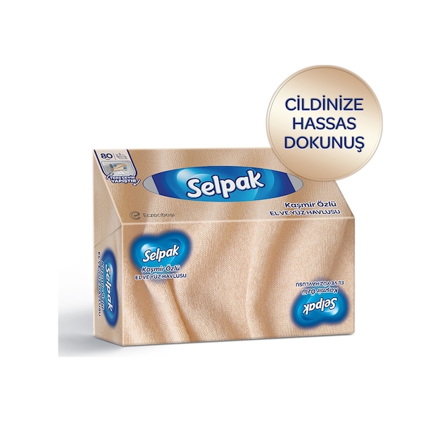 Selpak El Ve Yüz Havlusu Kaşmir Özlü Kutulu 80 Yaprak